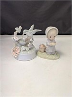 Unique Musical Figurine & Little Girl