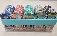 188 Poker Chips With Chip Holders