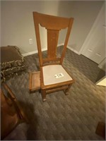 Oak Sewing Chair Antique Rocker 100+ years old