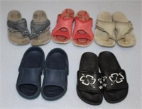 lot ladies sandals / slides /crocs sz 4 -5