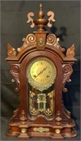 Vintage Fancy Parlor Model Mechanical Shelf Clock