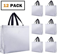 Reuseable Shopping Bags Silver 16 Pieces
