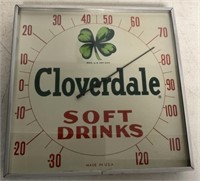 Cloverdale Soft Drinks advertising thermometer