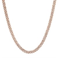 14K ROSE GOLD 13.00CT DIAMOND NECKLACE