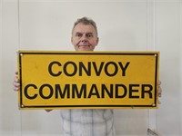 CONVOY COMMANDER Metal Sign 27 x 11" h