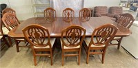 Dining Table w/ 2 Leaves and 8 Chairs