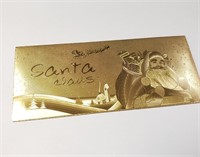 $100  Gold Foil Chrismats Gift  Envelop