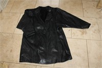 Vintage leather coat women's size large &more