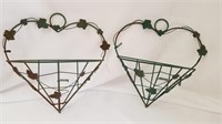 2 Hanging Metal Baskets