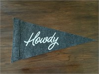 Medium Sized 'Howdy' Pennant by Frankie Jean