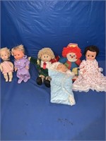 Six various dolls