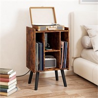 Yusong Record Player Stand  Rustic Brown