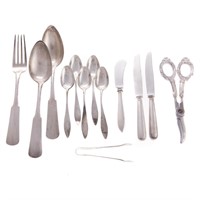 Amer. & Cont. silver flatware & utensils