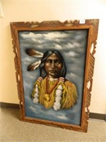 Native American Painting; 29" x 41" Frame Dimensio