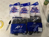 5 packs of American made socks, white one are