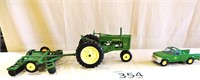 ERTL John Deere Cast Tractor, Disc Blade & Truck