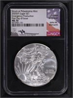2020-P $1 American Silver Eagle NGC MS70 FDOI
