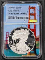 2020-S S$1 Silver Eagle NGC PF70UCAM Early Release