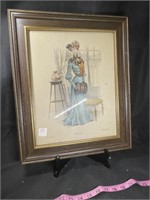 Antique Frame of a Lady in Formal Dress