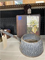 2 pcs-Painted Cutting Board & Granite Pan