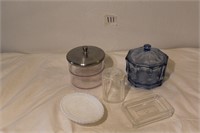 Bathroom Lidded Jars and Soap Dishes