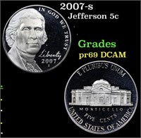 Proof 2007-s Jefferson Nickel 5c Grades GEM++ Proo