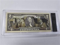 JFK First Black Chief Justice $2 Bill unc, slab