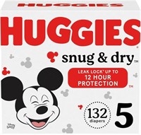 HUGGIES SNUG AND DRY DIAPERS SIZE 5 132 PCS