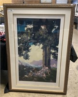 Art Deco Numbered Maxfield Parrish Hilltop Poster.