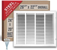 Handua 24W x 20H Steel Return Air Filter  White