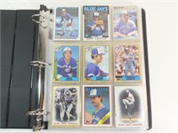 Binder of Bluejays Baseball Cards