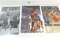 Collection of 3 Basket ball Mini 11x17 Posters