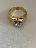 14K Men’s Diamond Ring