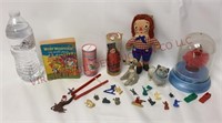 Vtg Tinkerbell Lipstick & Talc, Music Box & Toys