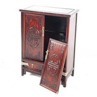 Chinese two-door wood cabinet (as is)