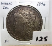 1896 Morgan silver dollar