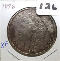 1896 Morgan silver dollar