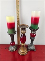 Set of 3  Candle Holders Please see Pictures