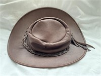 Soft Leather "Outback" Hat.  Made in Canada