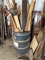 55 gallon barrel with wood trim