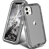 ORIbox Case for iPhone 11  Heavy Duty Clear Gray