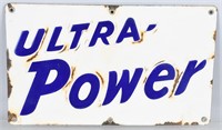 ULTRA POWER EMBOSSED PORCELAIN SIGN