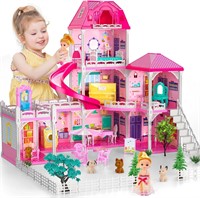 Doll House  3 Stories 7 Rooms with Accessories