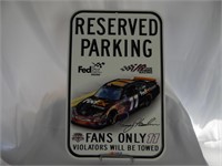 Denny Hamlin Fans Only Parking Sign