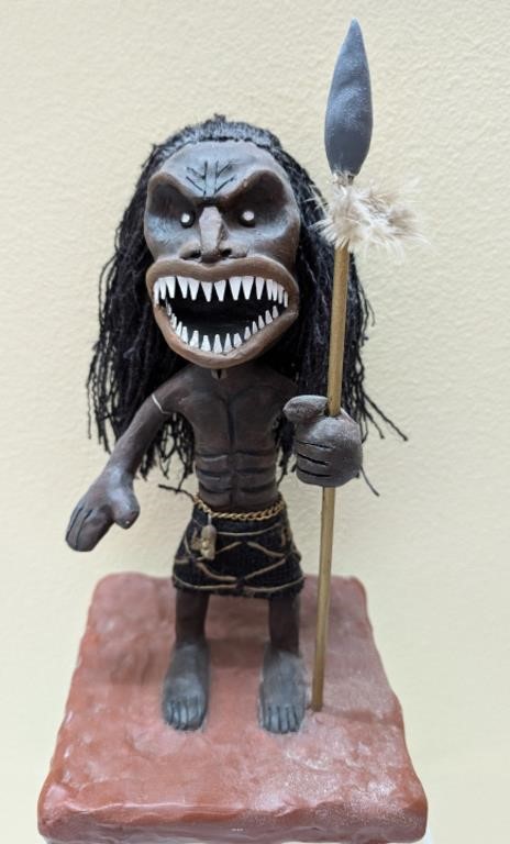 Zuni Warrior Fetish Doll   - Damage on Arm -10"