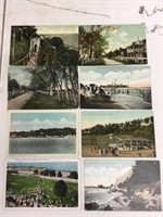 Lot of eight various Port Stanley postcards.