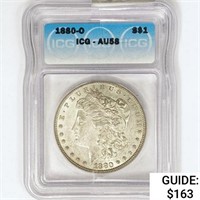 1880-O Morgan Silver Dollar ICG AU58