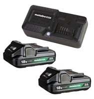 Metabo 18v battery 2-pack and charger