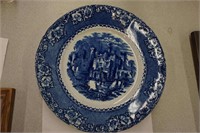 antique blue & white plate "Alhawmbra"