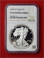 2020 W American Eagle NGC PF69 1 Ounce Silver